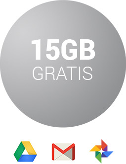 Logotipo de 15 GB de almacenamiento gratuito en Google Drive